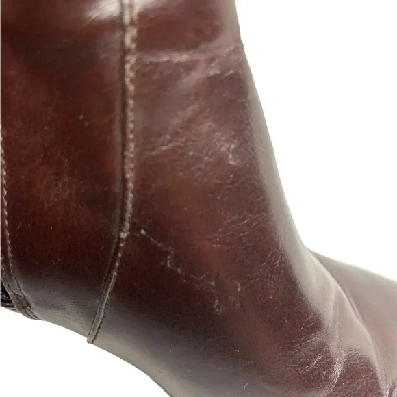 LifeStride Chocolate Brown Leather Zip Up Ankle Booties Size 8.5 - Picture 3 of 8